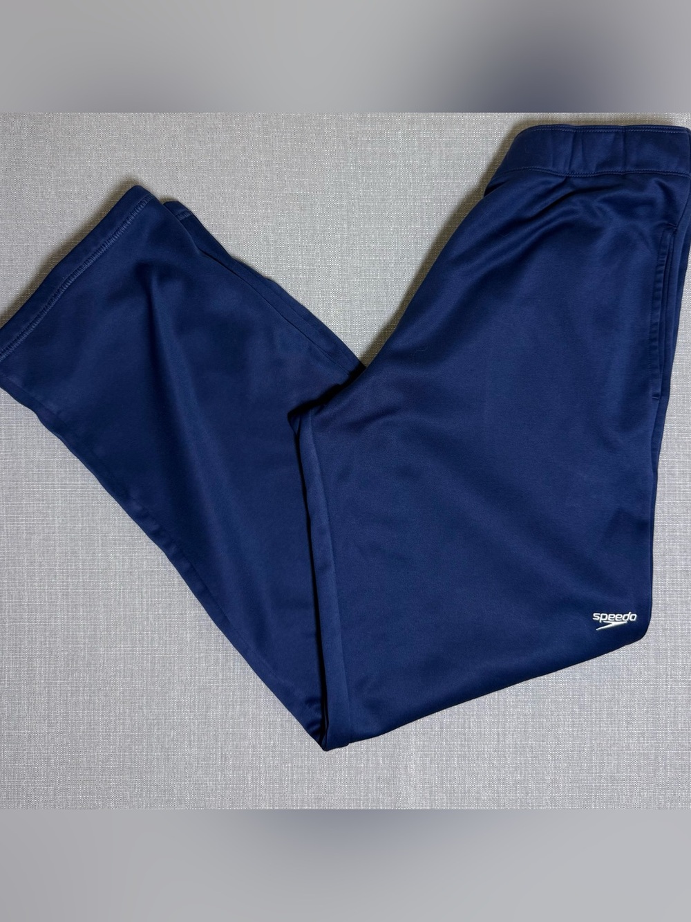 Speedo Navy Fleece Lined Athletic Pants Joggers Men’s Small Swim Cover Up